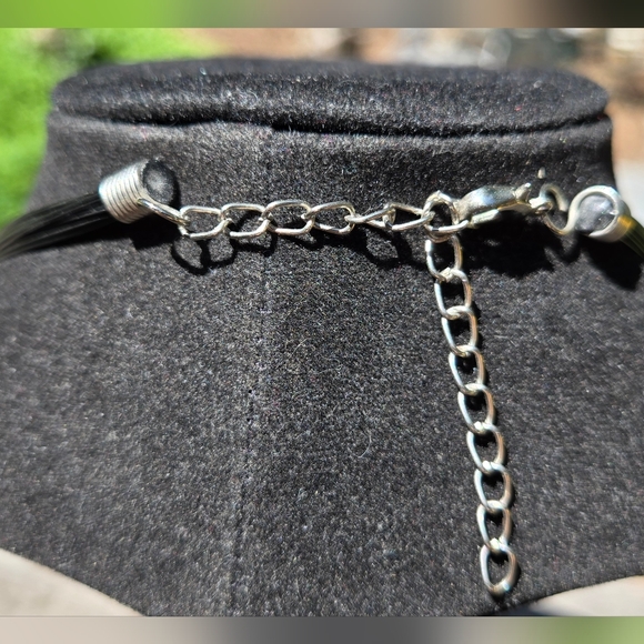 Purple & Gold Multi-Strand Beaded Handmade Necklace By Aelon 21" Adjustable - Picture 4 of 7